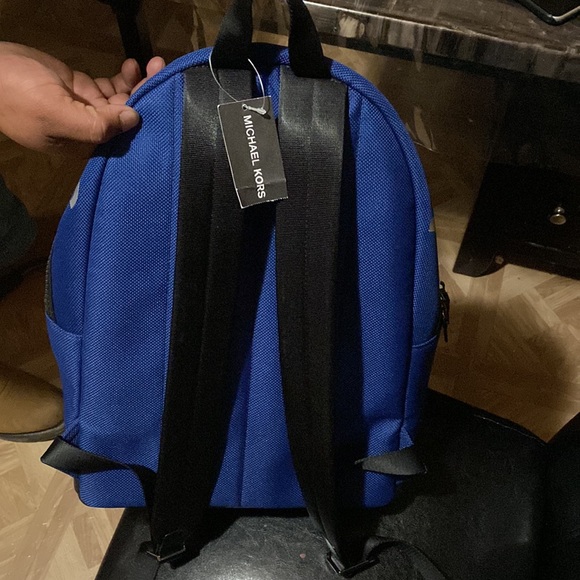 Blue/Navy Michael Kora Mens Backpack - Picture 2 of 4